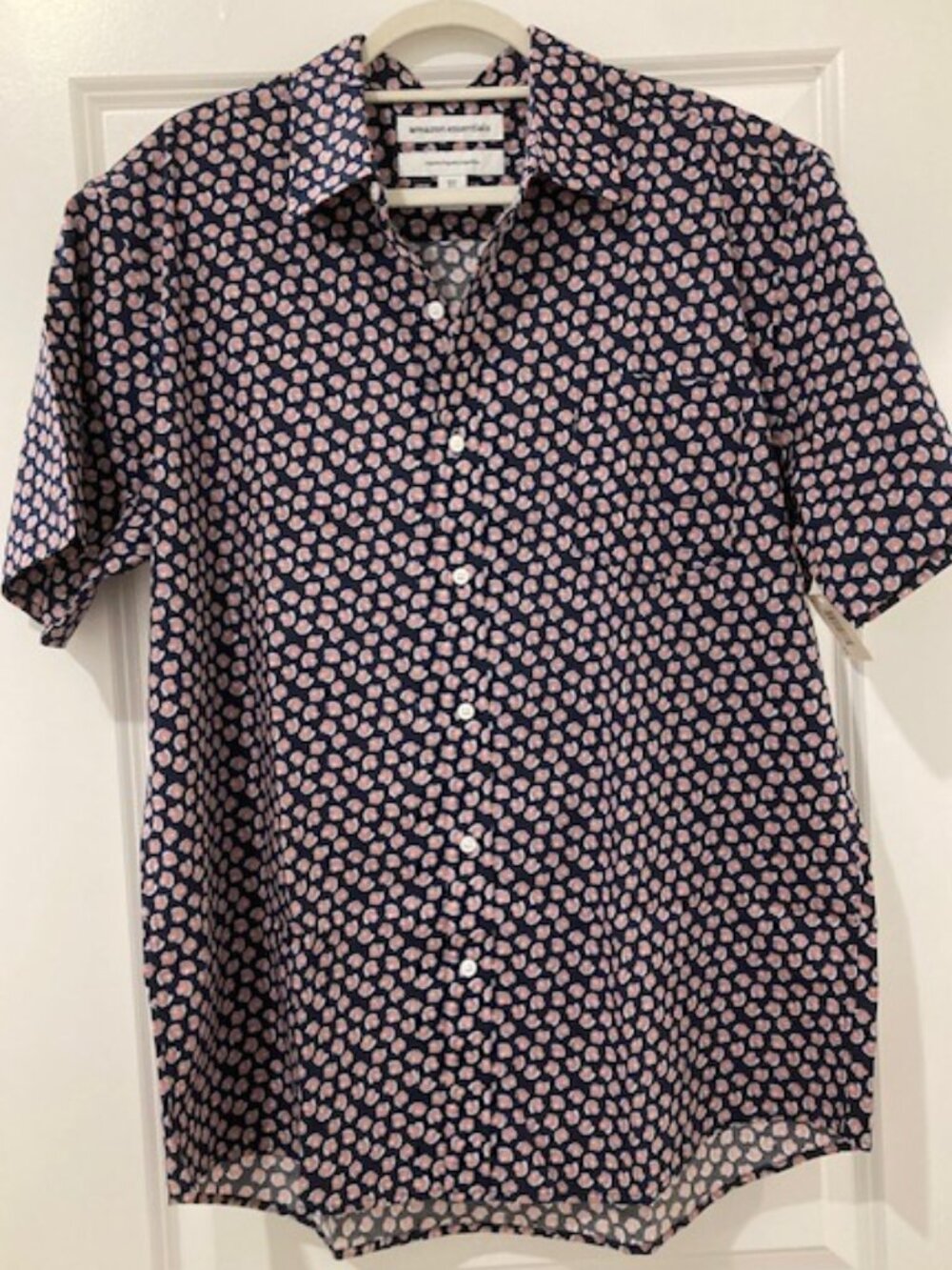 NWT Men's Short Sleeve 100 pct Cotton Button Down Shirt - XL